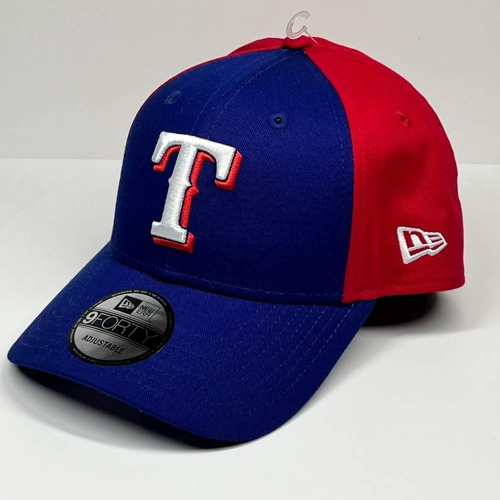 Texas Rangers Hat New Era 9Forty Blue Red Adjustable Cap Snapback MLB